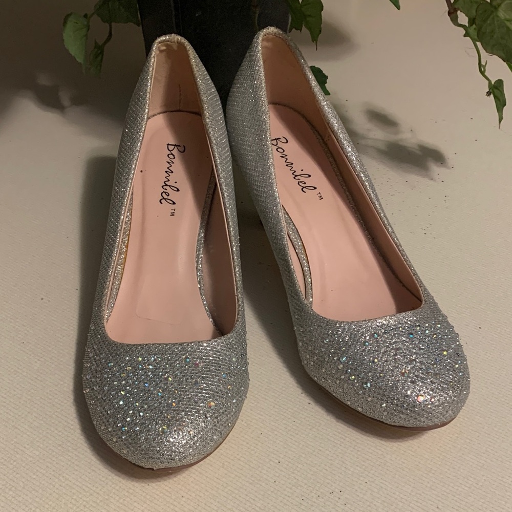 Bonnibel Sparkling Silver Heels